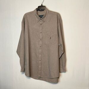 Men's Siegfried Large 100% Cotton Checked Long-Sleeve Shirt Vintage.